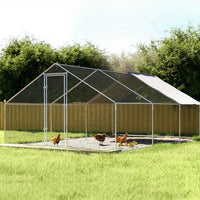 Thumbnail for Walk-In Chicken Coop Cage 6x3x2m Galvanized Steel - Weather-Resistant, for Chickens, Ducks, Geese, Small Livestock Enclosure