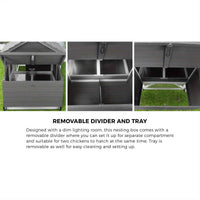 Thumbnail for Extra Large Wooden Chicken Coop & Rabbit Hutch with Wheels