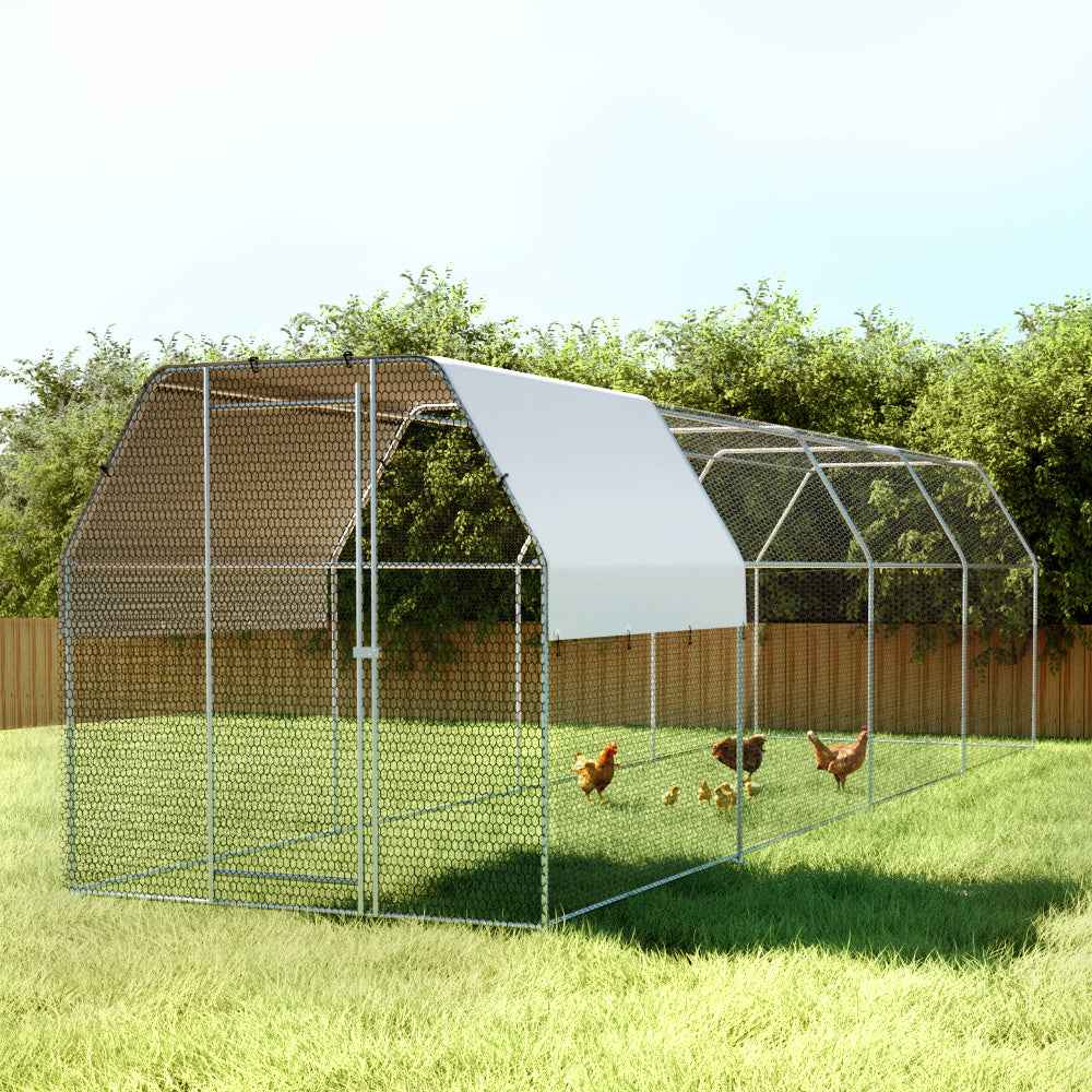 i.Pet Chicken Coop Cage Run Rabbit Hutch Large Walk In Hen House Cover 8mx2mx2m