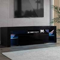 Thumbnail for Artiss Entertainment Unit TV Cabinet LED RGB 130cm Storage Drawers Black