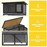 Thumbnail for Outdoor Chicken Coop, Rabbit Hutch, Guinea Pig Enclosed Cage