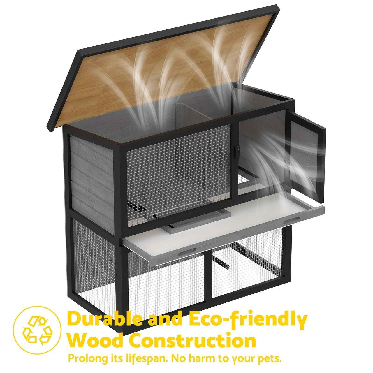 Outdoor Chicken Coop, Rabbit Hutch, Guinea Pig Enclosed Cage