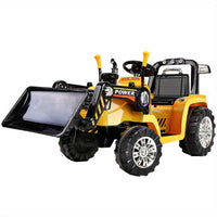 Thumbnail for Kids Electric Ride On Car Bulldozer Digger Loader Remote 6V Yellow