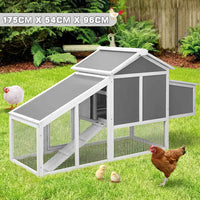 Thumbnail for Chicken Coop Rabbit Hutch Large Wooden House Run Hatch Box Open Roof