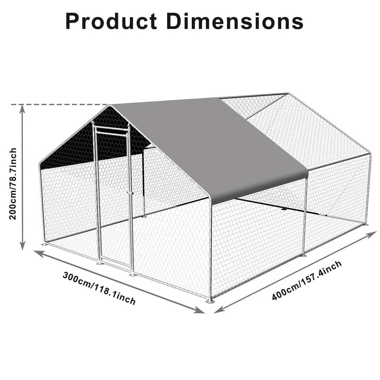 Extra Large Walk-In Chicken Coop & Run -