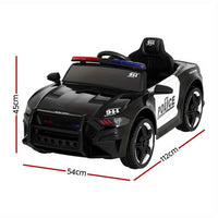 Thumbnail for Ford Mustang GT350 Police Inspired Kids Ride on Car with Remote Control Battery Powered 12V Black