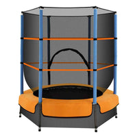 Thumbnail for 137.16cm Trampoline for Kids w/ Enclosure Safety Net Rebounder Gift Orange