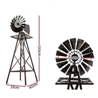 Thumbnail for Garden Windmill 120cm Metal Ornaments Outdoor Decor Ornamental Windmill