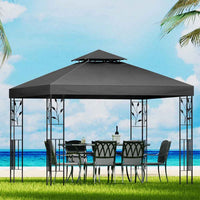 Thumbnail for Instahut Gazebo 3x3m Marquee Outdoor Wedding Party Event Tent Home Iron Art Shade Grey