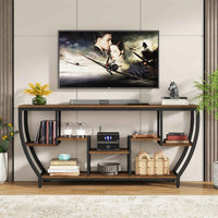 Thumbnail for Rustic Industrial Console Table with Storage Entryway, or TV Unit