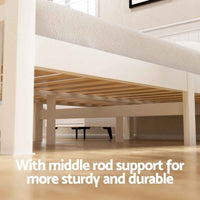 Thumbnail for Artiss Bed Frame King Single Size Wooden Platform with 2 Storage Drawers White RIO