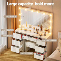 Thumbnail for Dressing Table with Stool Illuminated vanity table with 12 LED bulbs