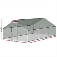 Thumbnail for Walk-In Chicken Coop Cage 6x3x2m Galvanized Steel - Weather-Resistant, for Chickens, Ducks, Geese, Small Livestock Enclosure