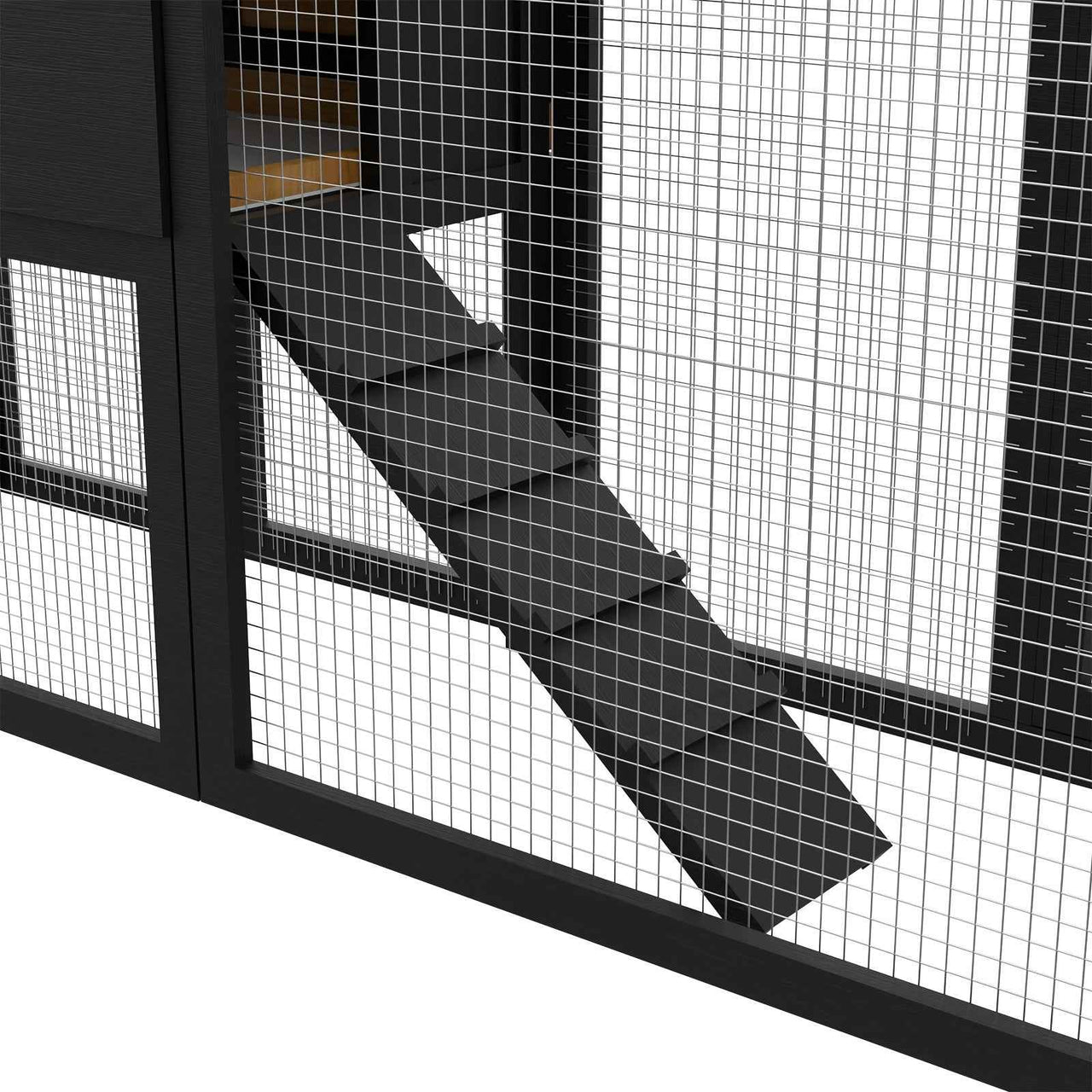 2 Storey Rabbit Hutch Wooden Outdoor Chicken Coop, Pull Out Tray&Easy Clean For Bunnies, Chickens, Guinea Pigs, Rabbit