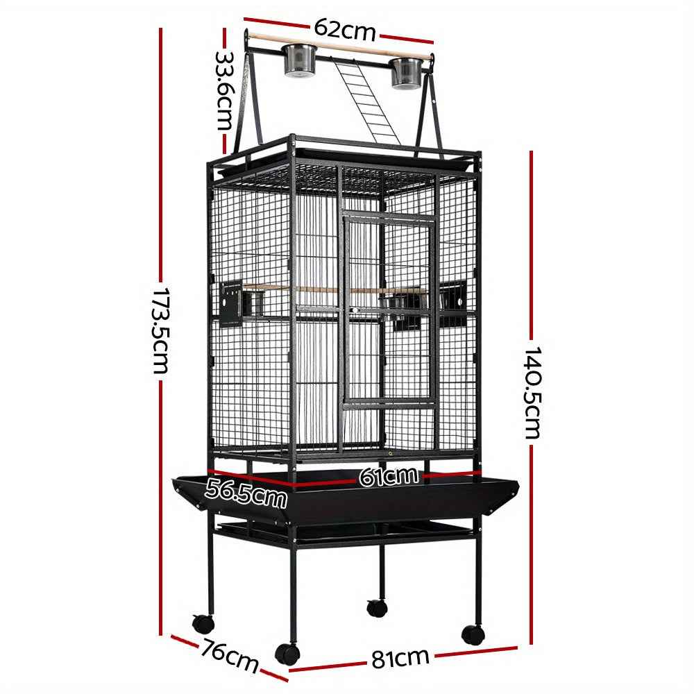 i.Pet Bird Cage Large Cages 173cm Parrot Aviary Stand-Alone Budgie Wheels Castor