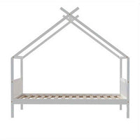 Thumbnail for Artiss Montessori House Toddler Bed Frame with Storage Drawers & Roof | Wooden Toddler Canopy Bed