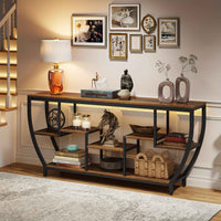 Thumbnail for Rustic Industrial Console Table with Storage Entryway, or TV Unit
