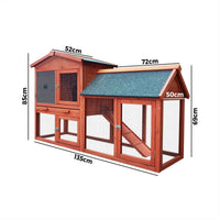 Thumbnail for Alopet Wooden Rabbit Hutch, Guinea Pig, Outdoor Chicken Coop with Run Cage