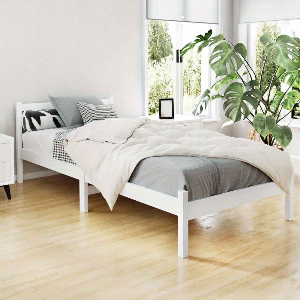 Wooden White Single Bed Frame Single Bed SOFIE