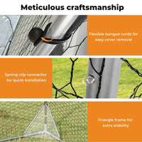 Thumbnail for Chicken Coop Large Pet Cage, Thick Galvanized Metal Hen House with Waterproof Sun-Protective Cover
