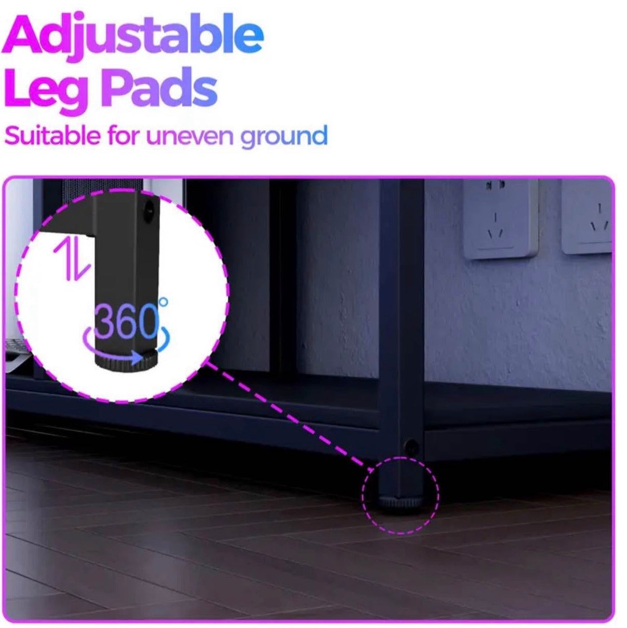 LED Gaming Desk – Corner Computer desk Table w/ Storage & Drawers and led lights