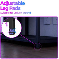 Thumbnail for LED Gaming Desk – Corner Computer desk Table w/ Storage & Drawers and led lights