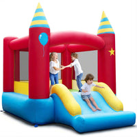 Thumbnail for Inflatable Bouncy Castle with Slide - No Pump Needed, Indoor / Outdoor Kids Play