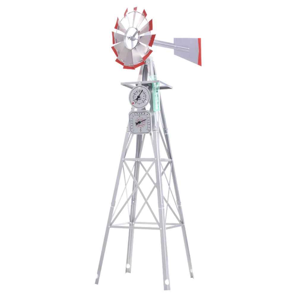 Garden Windmill 4FT 146cm Metal Ornaments Outdoor Decor Ornamental