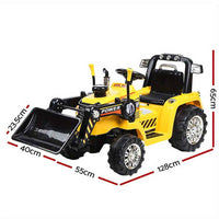 Thumbnail for Kids Electric Ride On Car Bulldozer Digger Loader Remote 6V Yellow