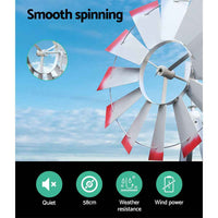 Thumbnail for Garden Windmill 4FT 146cm Metal Ornaments Outdoor Decor Ornamental