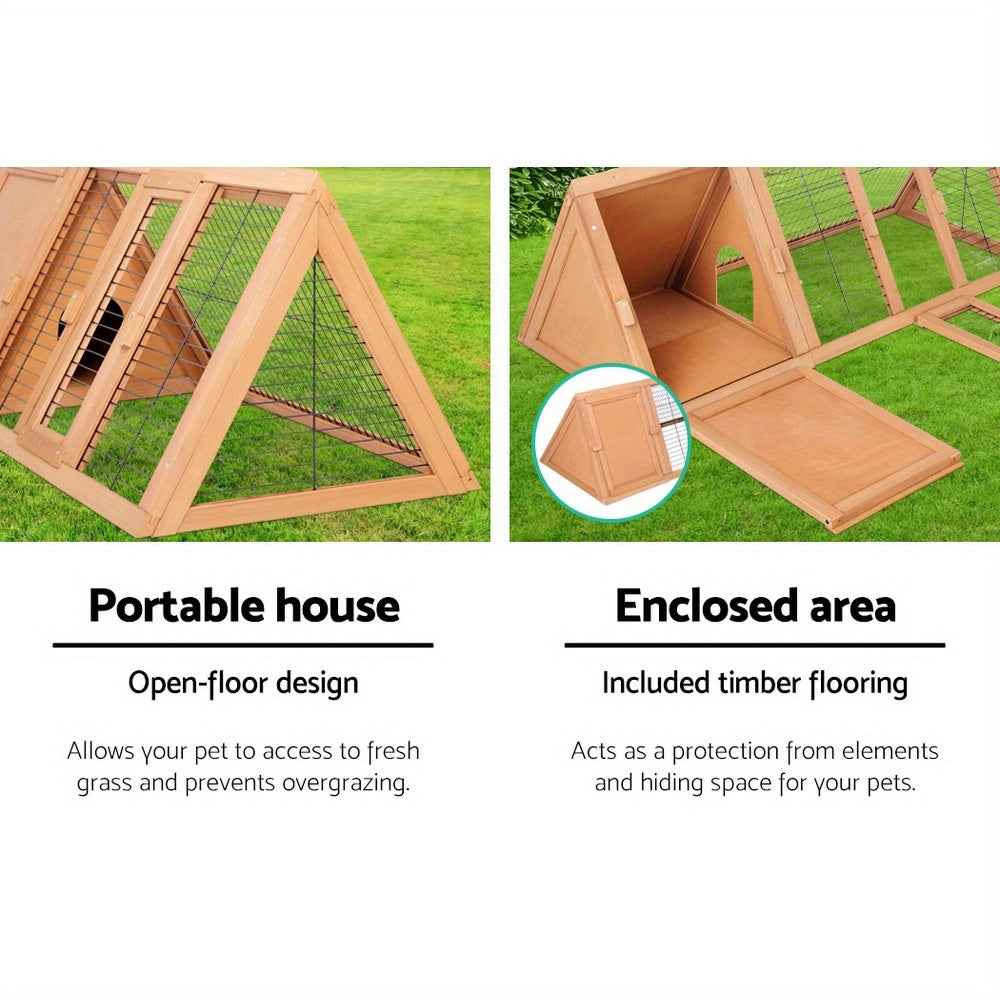 i.Pet Rabbit Hutch Chicken Coop Run Wooden Cage Guinea Pig House Outdoor cage