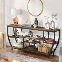 Thumbnail for Rustic Industrial Console Table with Storage Entryway, or TV Unit