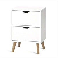 Thumbnail for Bedside Table with 2 Drawers - BODEN White 1 x