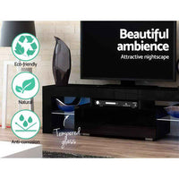 Thumbnail for Artiss Entertainment Unit TV Cabinet LED RGB 130cm Storage Drawers Black