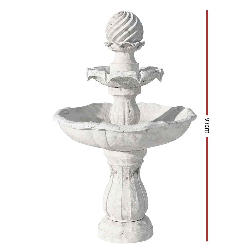 Garden Solar Fountain Water Feature Pump Kit Bird Bath Outdoor Indoor Ivory