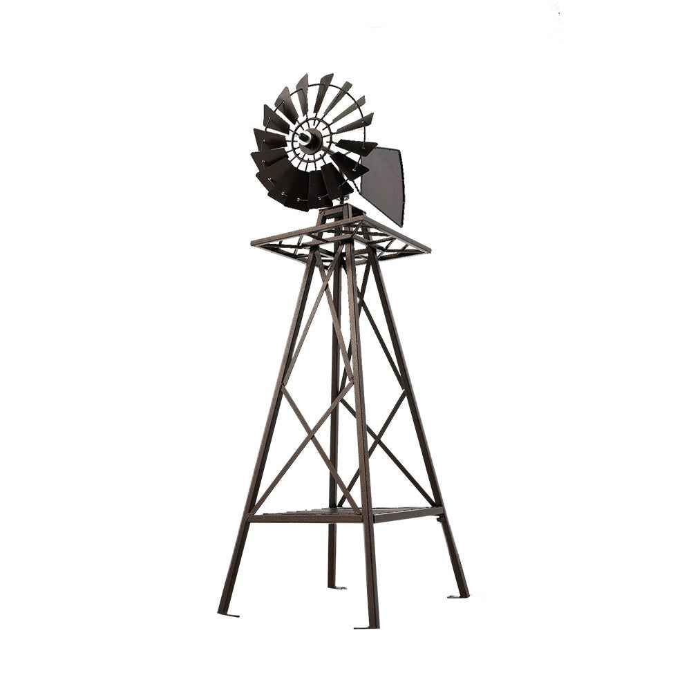 Garden Windmill 120cm Metal Ornaments Outdoor Decor Ornamental Windmill