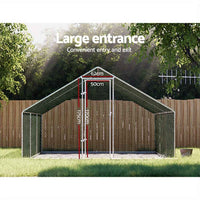 Thumbnail for Walk-In Chicken Coop Cage 6x3x2m Galvanized Steel - Weather-Resistant, for Chickens, Ducks, Geese, Small Livestock Enclosure