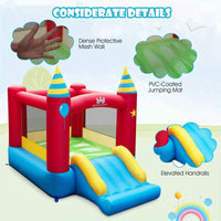 Thumbnail for Inflatable Bouncy Castle with Slide - No Pump Needed, Indoor / Outdoor Kids Play