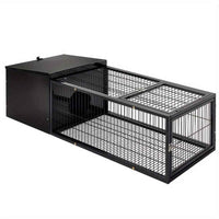 Thumbnail for I. Pet Outdoor Rabbit Cage & Run – Chew-Proof Metal Frame with Shelter, Tray & Secure Locks