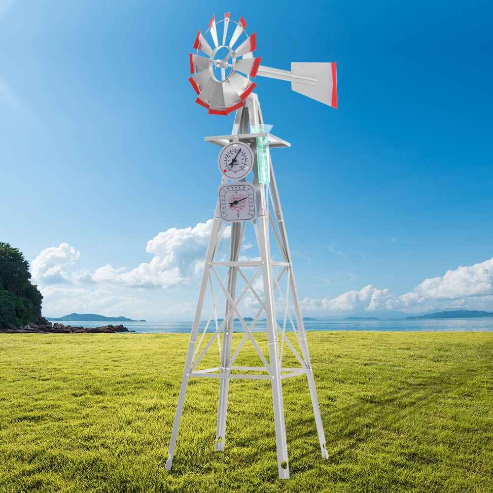 Garden Windmill 4FT 146cm Metal Ornaments Outdoor Decor Ornamental