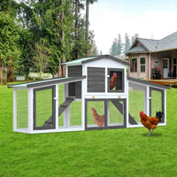 Thumbnail for Large Wooden Advwin Rabbit Hutch | 2 Level | Wooden | Large | For Small Animals