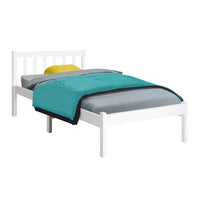 Thumbnail for Wooden White Single Bed Frame Single Bed SOFIE