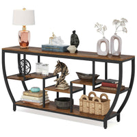 Thumbnail for Rustic Industrial Console Table with Storage Entryway, or TV Unit