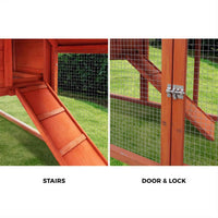 Thumbnail for Alopet Wooden Rabbit Hutch, Guinea Pig, Outdoor Chicken Coop with Run Cage