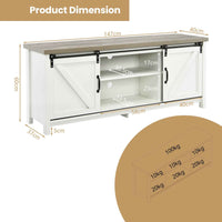 Thumbnail for Wooden TV Stand for 65” Television with 2 Cabinets