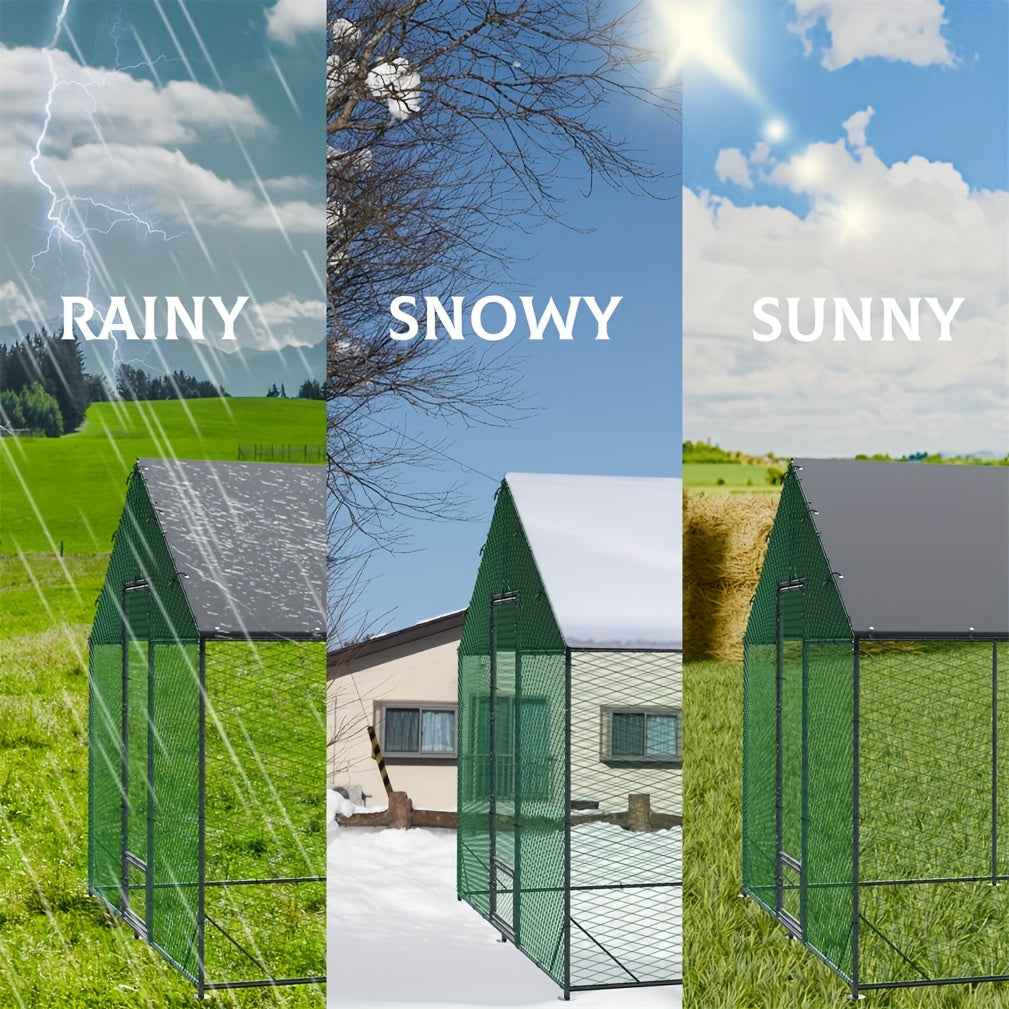 Upgraded XXL-Large 6mx 3m Heavy Duty Metal Walk-in Chicken Coop - Thicken Strong Frame - Full Shade - extra small door