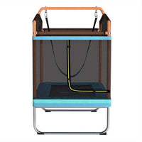 Thumbnail for 182.88cm Trampoline for Kids w/ Enclosure Safety Net Swing Rectangle Orange