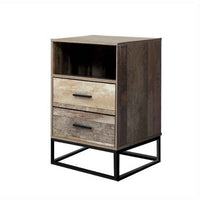 Thumbnail for Bedside Table with 2 Drawers and Shelf