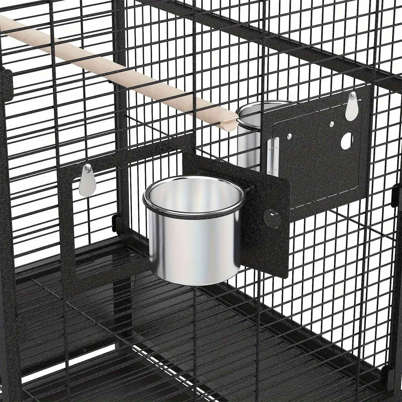 176cm Large Advwin Bird Cage Parrot Aviary with Stand-alone Perch, Wheels and Brake