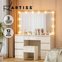 Thumbnail for Dressing Table with Stool Illuminated vanity table with 12 LED bulbs